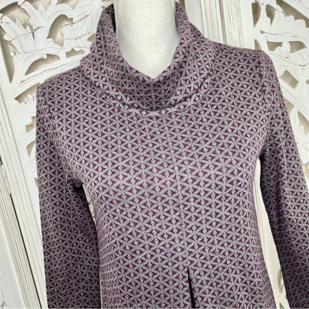 Tyler Boe Purple & Gray Kim Turtleneck Knit Dress